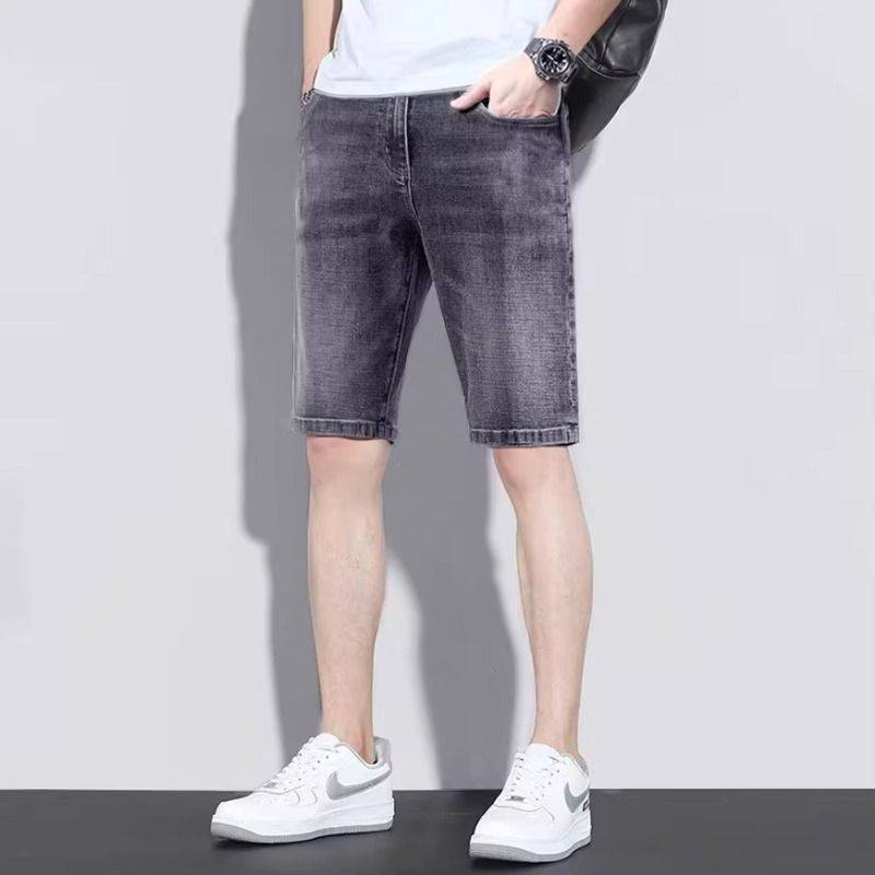 Guangzhou Xintang Town denim shorts, men's summer thin loose straight pent -point pants and pants 2024 new pants