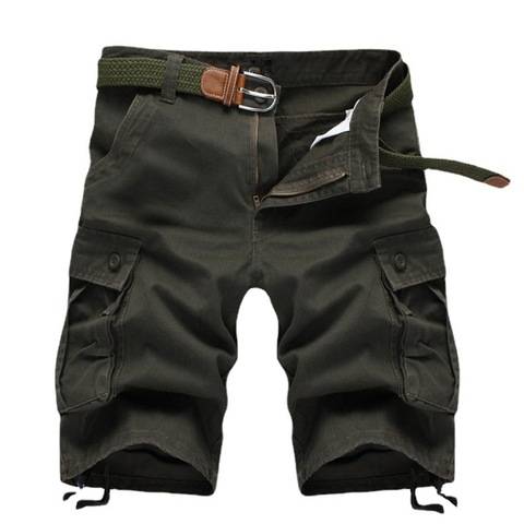 Casual pants, large size shorts short pants, beach pants, men's middle pants sports multi -pocket loose summer