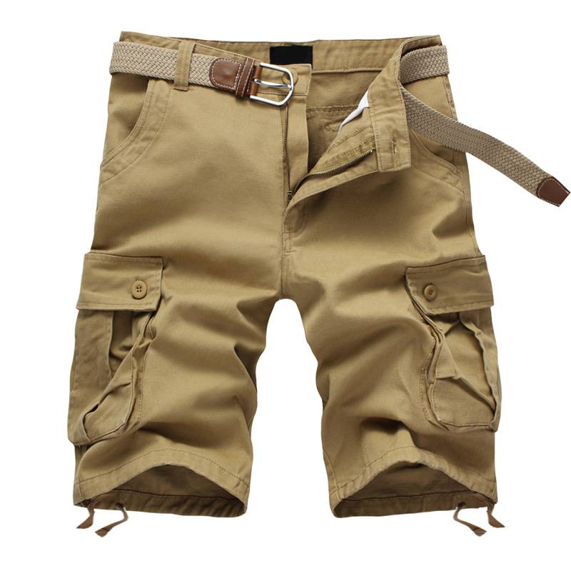 Summer tide brand dressing shorts, men's pants multi -pocket large -size pure cotton casual pants men's loose horse pants