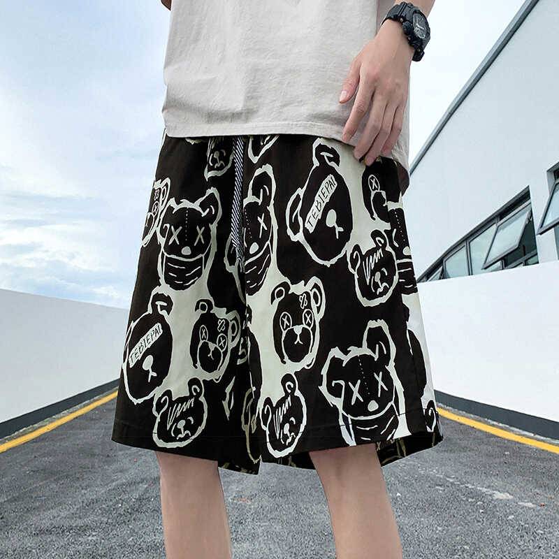 Pick up the leakage of the clearance ~ Bingshi straight penta pants men's summer ins trendy loose leisure sports wear -resistant dirty dirty pants