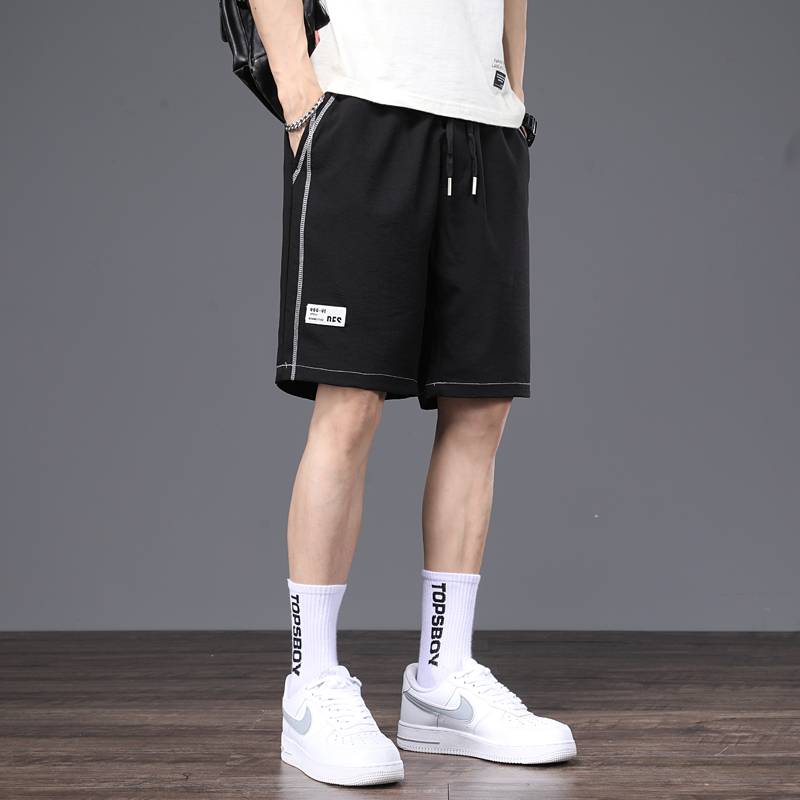 New Gonggong Shorts Boson Men's Summer Summer Loose Pants Casual Black Speed Ry Sports 5 points of ice silk five points