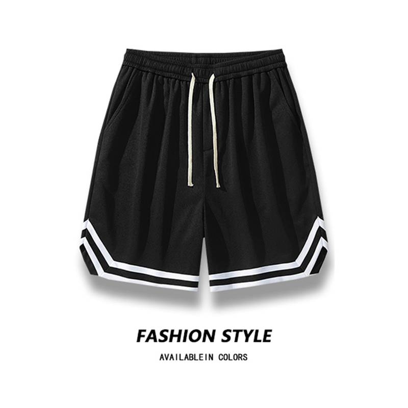 Basketball shorts Men's summer thin ice silk loose casual horse pants home pajamas, penta -point big pants, big pants, sandy beaches