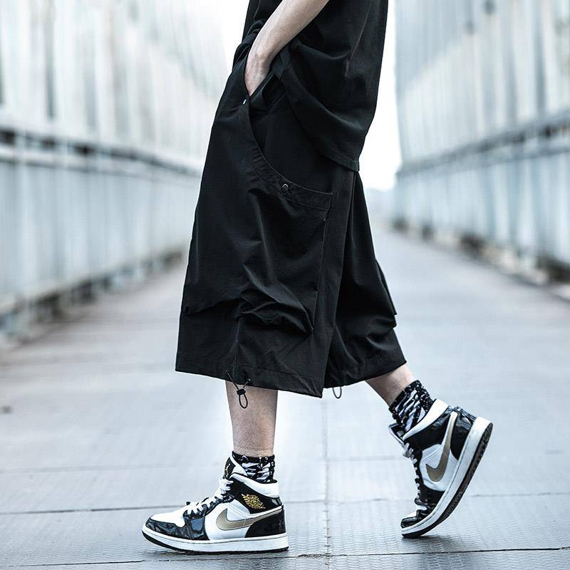 AOGZ Summer Summer Pants Men's Loose Large Wide Wide Pants Guide Tide Brand Horse Pants Pine Pants Merit Works Together
