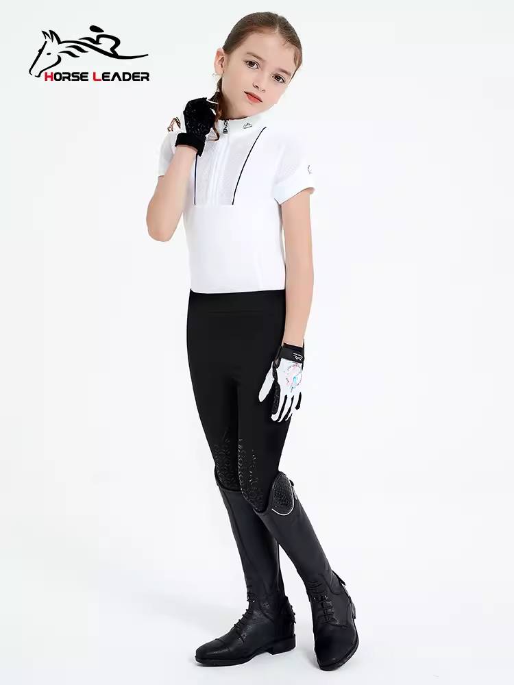 HorseLeader summer ultra -thin children's equestrian pants woven professional race riding pants ultra -thin fast dried horse pants
