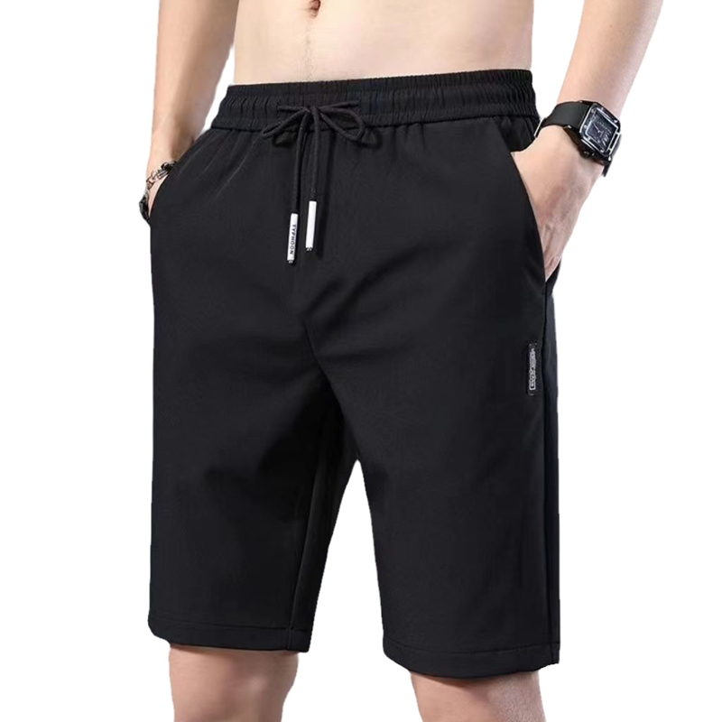 Summer thin five -point five -point ice silk casual shorts men's big pants, sandy beaches, pants wearing horse pants large size pants