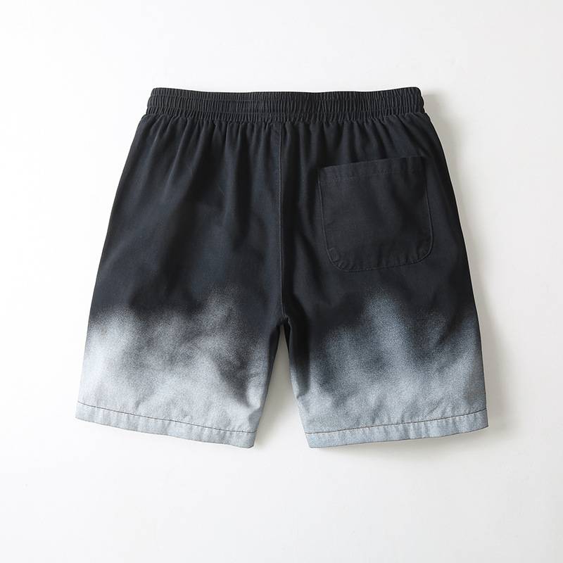 American tide men's shorts in summer thin loose men's five -point pants summer cotton cotton gradient wearing horse pants men's models