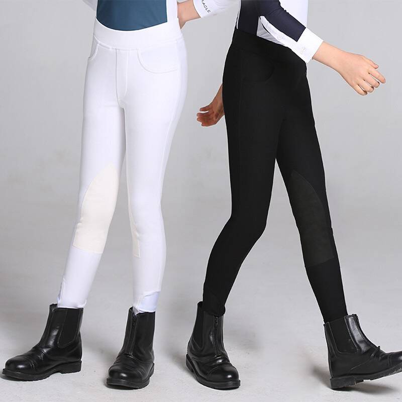 Four Seasons Children's Equestrian Horse Pants Riding Men's Women's Anti -Skating Training White Warver Warkens Equipment Horse Pants