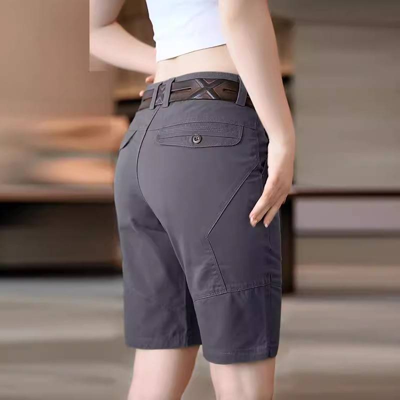 Douyin same high -end cotton casual shorts men's loose penta pants pants and horse pants business straight pants men's tide