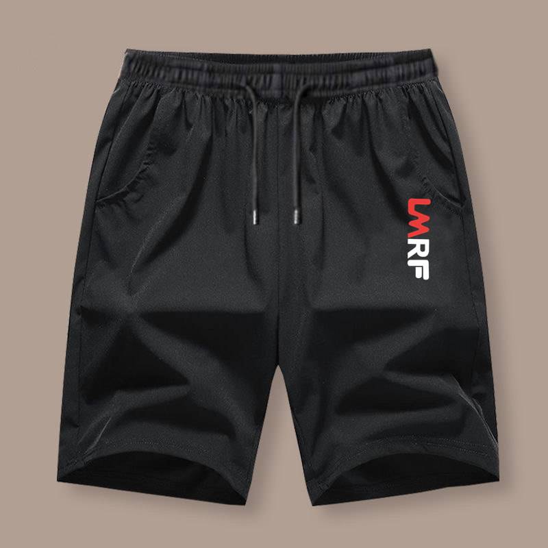 Cut the label shorts in the summer, wear out fast -drying five -point pants, pants loose sports horse pants beach big pants