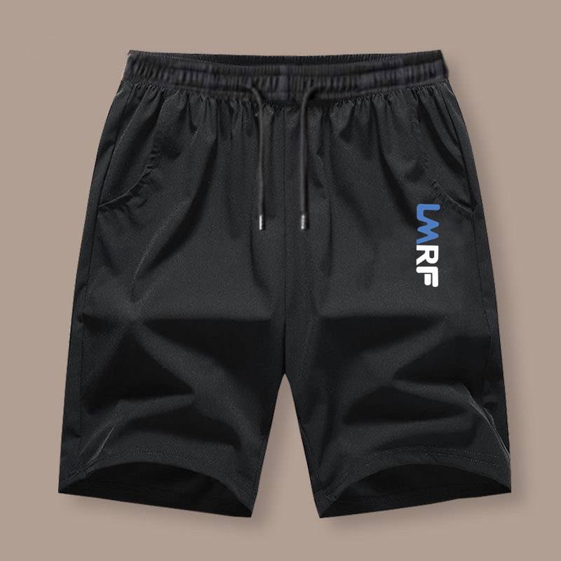 Cut the label shorts in the summer, wear out fast -drying five -point pants, pants loose sports horse pants beach big pants