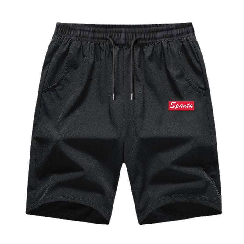 Cut the label shorts in the summer, wear out fast -drying five -point pants, pants loose sports horse pants beach big pants