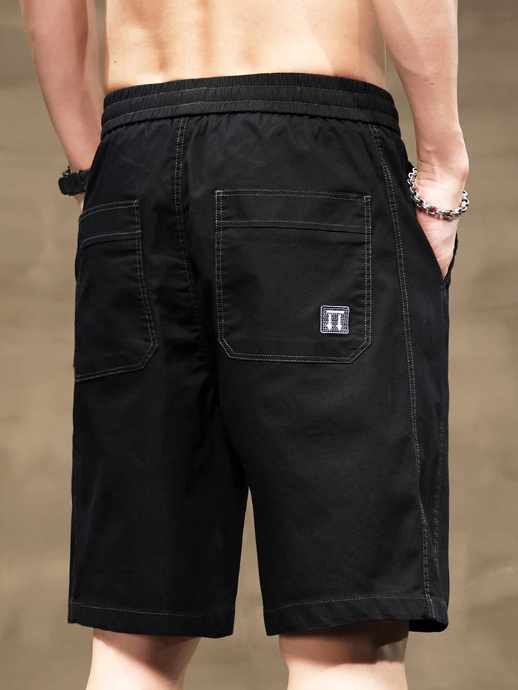Qi brand authentic summer five -point leisure shorts boys in summer thin half -cut middle pants men's horse pants men's pants big