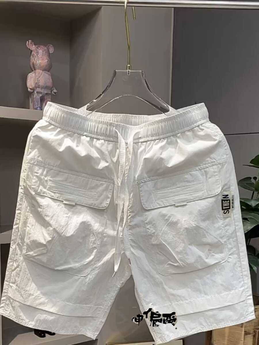 Men's summer tide brand wild leisure sports thin ice silk shorts American large size Japanese retro loose horse pants
