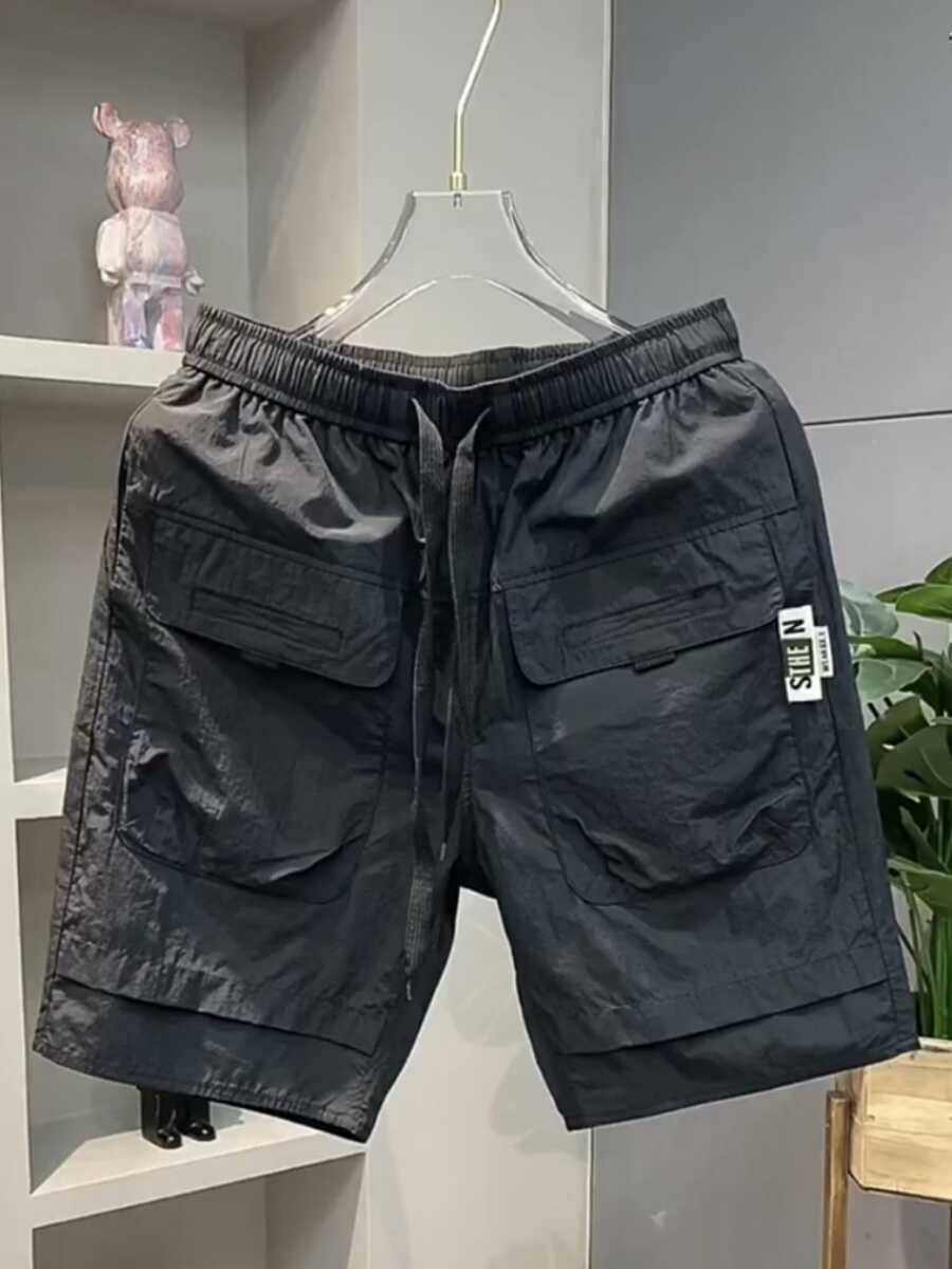 Men's summer tide brand wild leisure sports thin ice silk shorts American large size Japanese retro loose horse pants