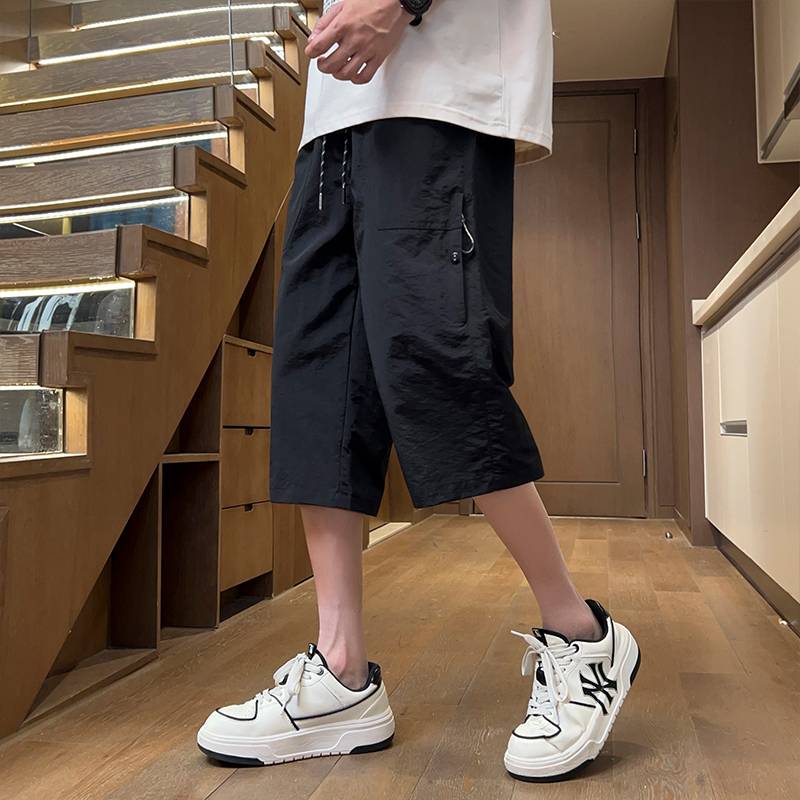 Seukie Men's Summer Summer Loose Loose Straight Casual shorts Male Speed Horse Pants Cool Sports Ice Sports Pants Male