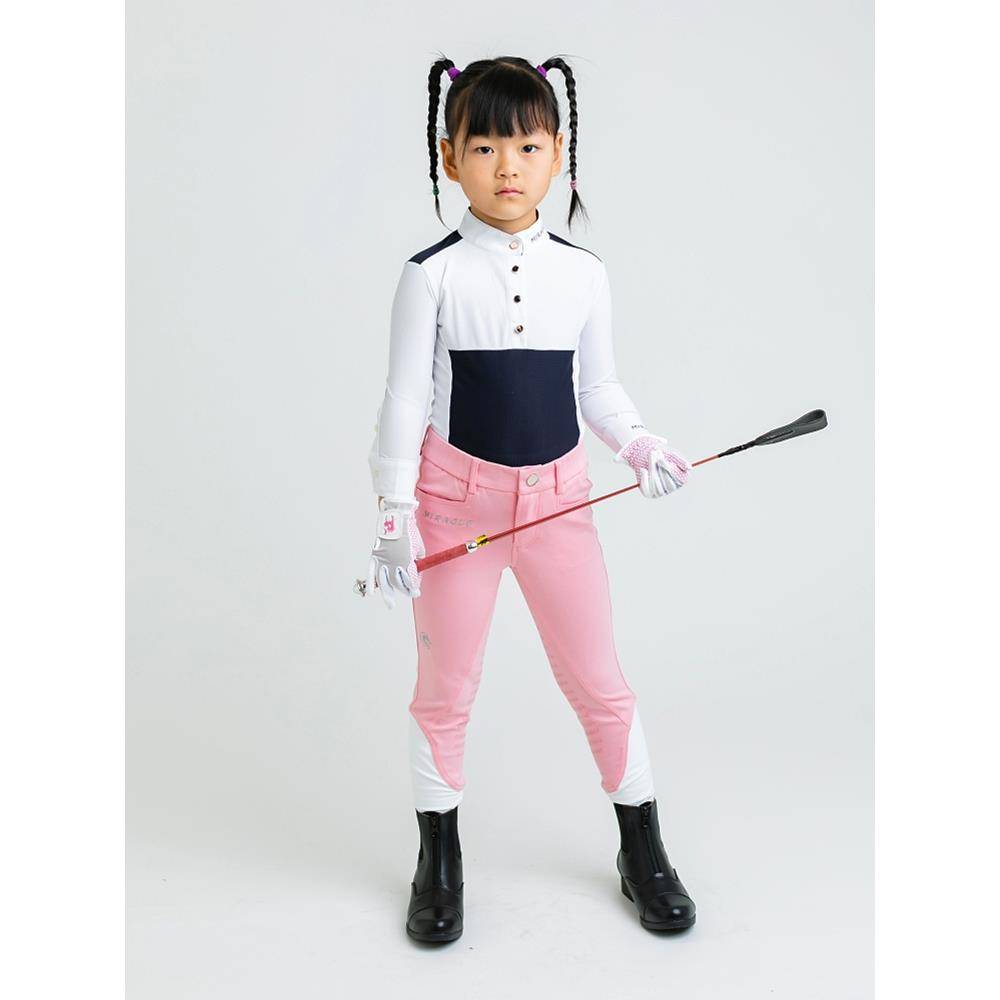 Children's four seasons and half -seasons and half -seasons, elasticity, breathable silicone, silicon, anti -slip resistance, wear -resistant knight equipment training competition riding pants