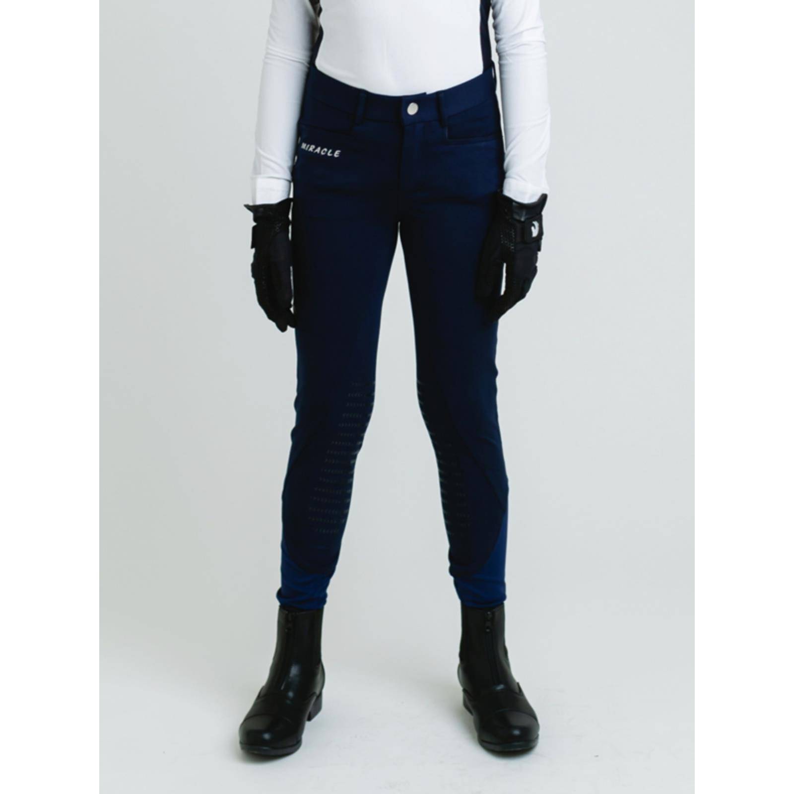 Children's four seasons and half -seasons and half -seasons, elasticity, breathable silicone, silicon, anti -slip resistance, wear -resistant knight equipment training competition riding pants