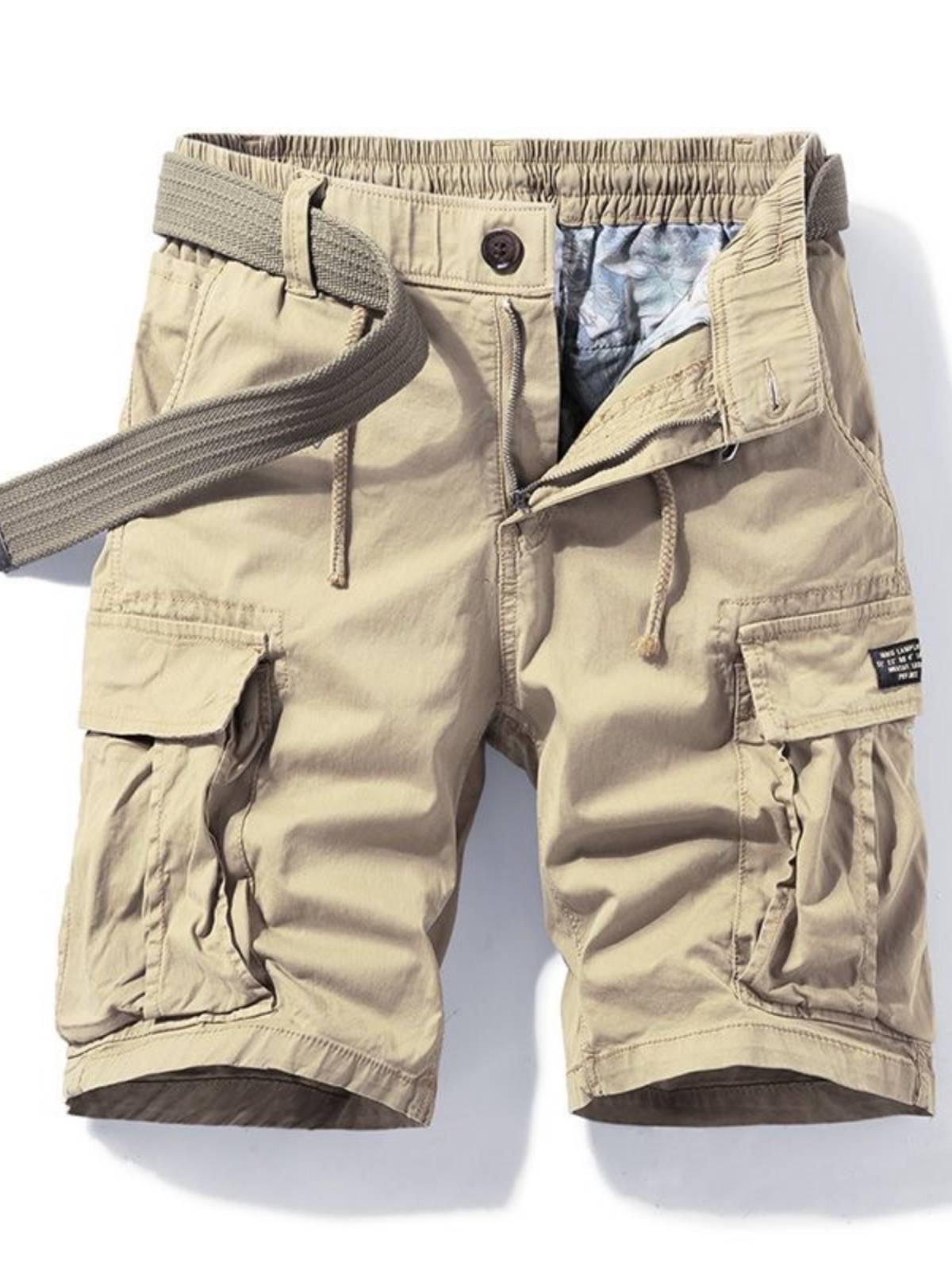 Summer new men's casual short pants loose waist, cotton workers, pants pants pants, pants, pants, thin tide