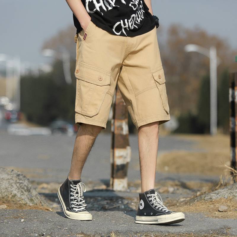 Duan Ge's Cross -border Summer Works Shorts Yantong Men's Male Leisure Seven Pants Tide Tippile Brand Middle Pants 2024