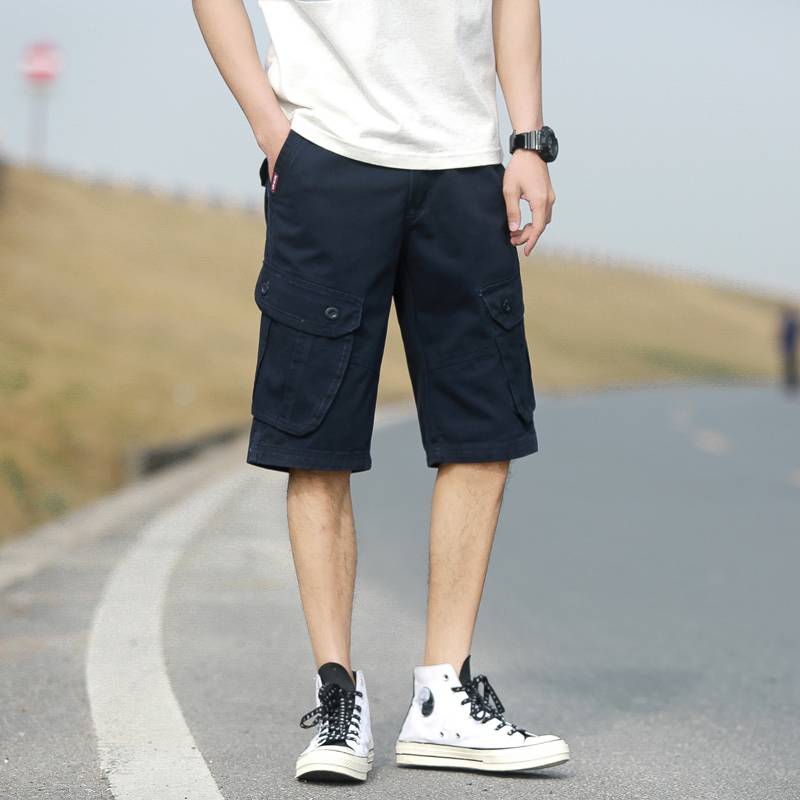 Duan Ge's Cross -border Summer Works Shorts Yantong Men's Male Leisure Seven Pants Tide Tippile Brand Middle Pants 2024