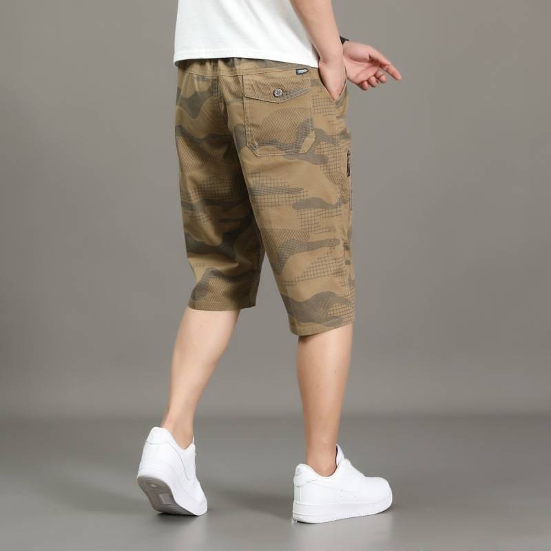 Cotton cotton camouflage shorts, 7 points thin pants 6 men's horses pants 5 pants leisure summer wearing short work pants ~