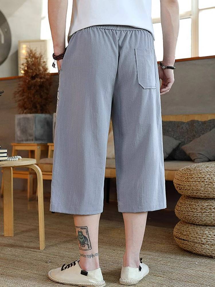 Longtu shorts for the New Chinese 7-minute pants for the summer