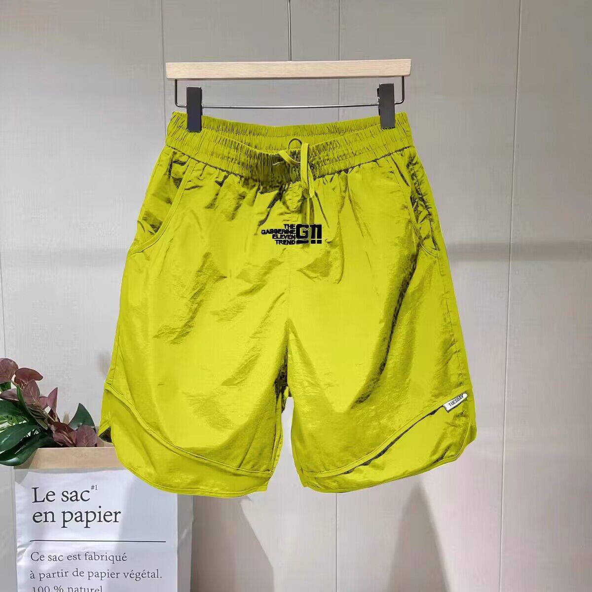 Clear warehouse leakage men's summer tide brand ice silk five -point pants loose and leisure sports anti -hot -welded wear -resistant horse pants