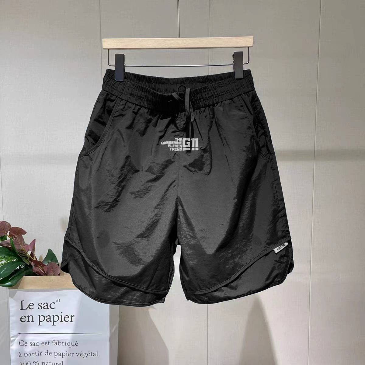 Clear warehouse leakage men's summer tide brand ice silk five -point pants loose and leisure sports anti -hot -welded wear -resistant horse pants