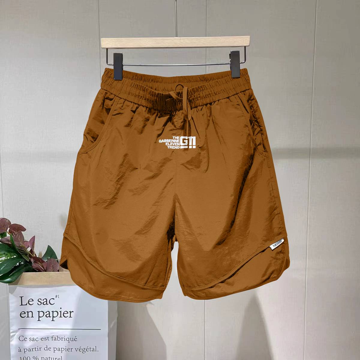 Clear warehouse leakage men's summer tide brand ice silk five -point pants loose and leisure sports anti -hot -welded wear -resistant horse pants