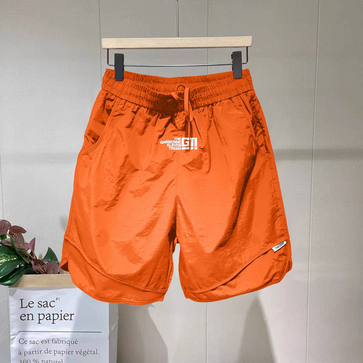 Clear warehouse leakage men's summer tide brand ice silk five -point pants loose and leisure sports anti -hot -welded wear -resistant horse pants