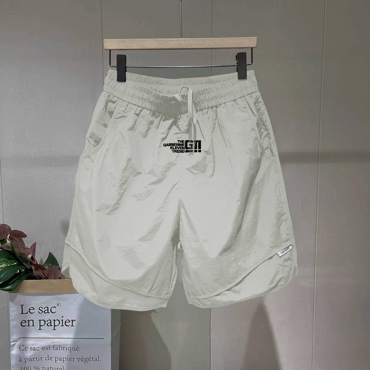 Clear warehouse leakage men's summer tide brand ice silk five -point pants loose and leisure sports anti -hot -welded wear -resistant horse pants