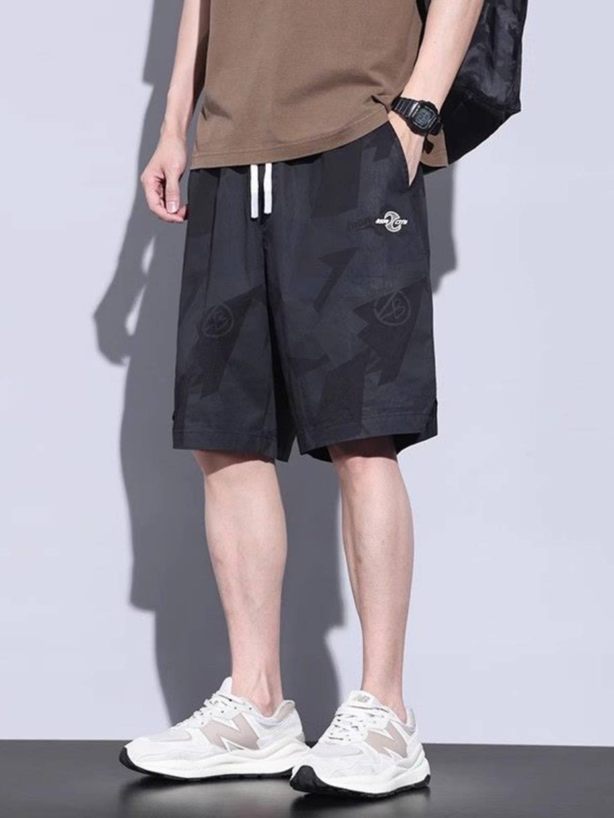 The colored man with the shorts is five-and-a-half-minute green iced pants