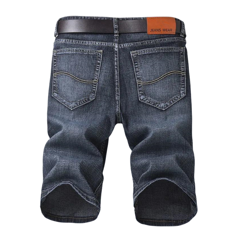 Denim shorts men's summer thin loose pork pants, pants, pants, straight dry, wearing elastic leisure criminal pants