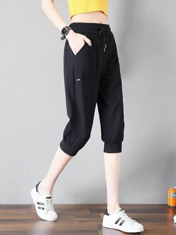 Summer thin loose, thin, large size, 7 -point sports shorts casual horse pants running Haren mid pants pants pants