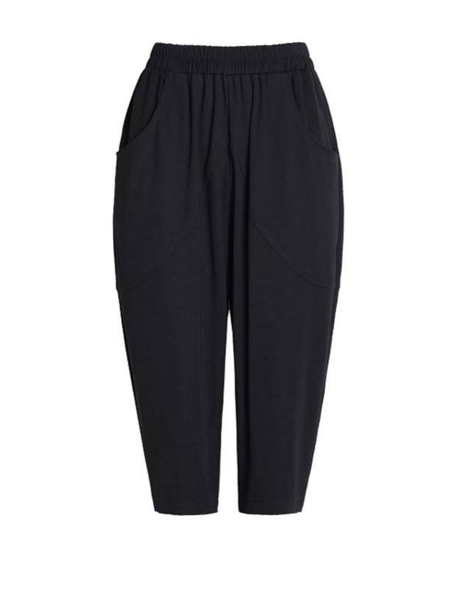 Seven -point pants women's loose summer thin 2024 new Harun large size fat mm ice silk pants horse pants casual shorts
