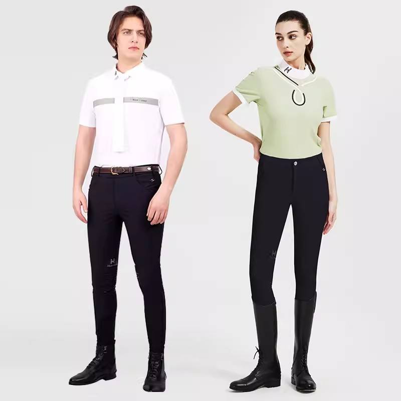 Hello Horse Equestrian Korean fabric elastic riding horse pants pants equestrian pants equestrian pants, men's and women's self -cultivation