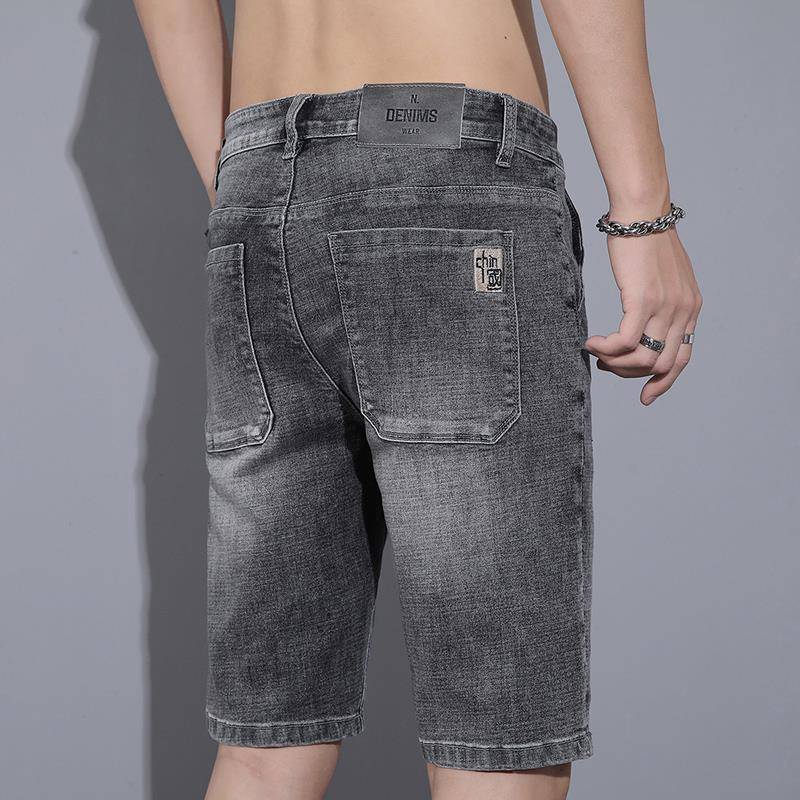 Denim shorts men's summer thin exterior wearing five -point pants tide brand casual men's pants 2023 new pants
