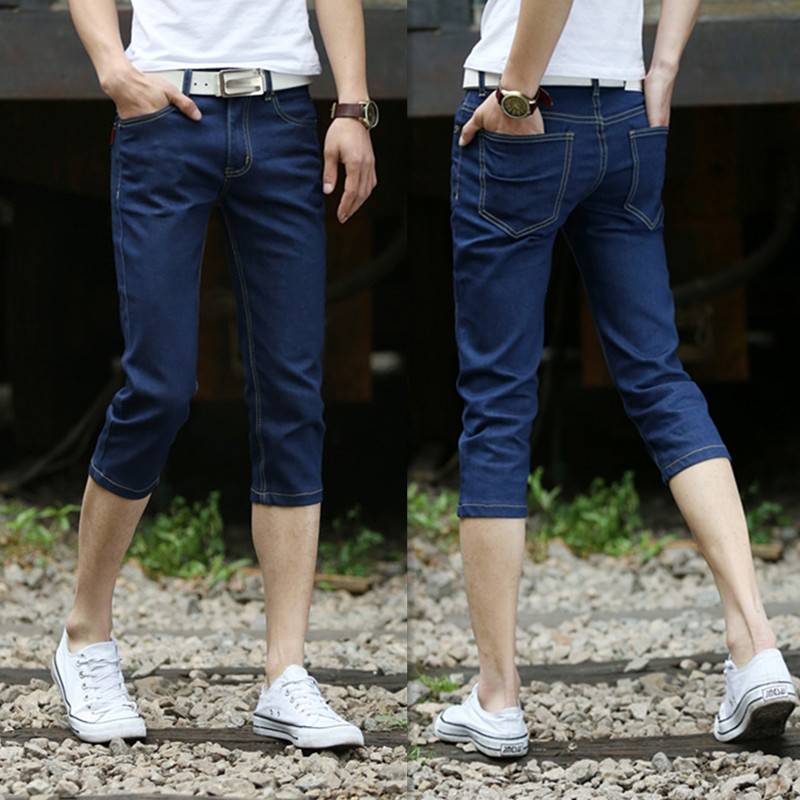 Summer Summer Summer Skills Jeans Men's Korean Slim Slim Slim Pants Horse Pants Men's Short short pants