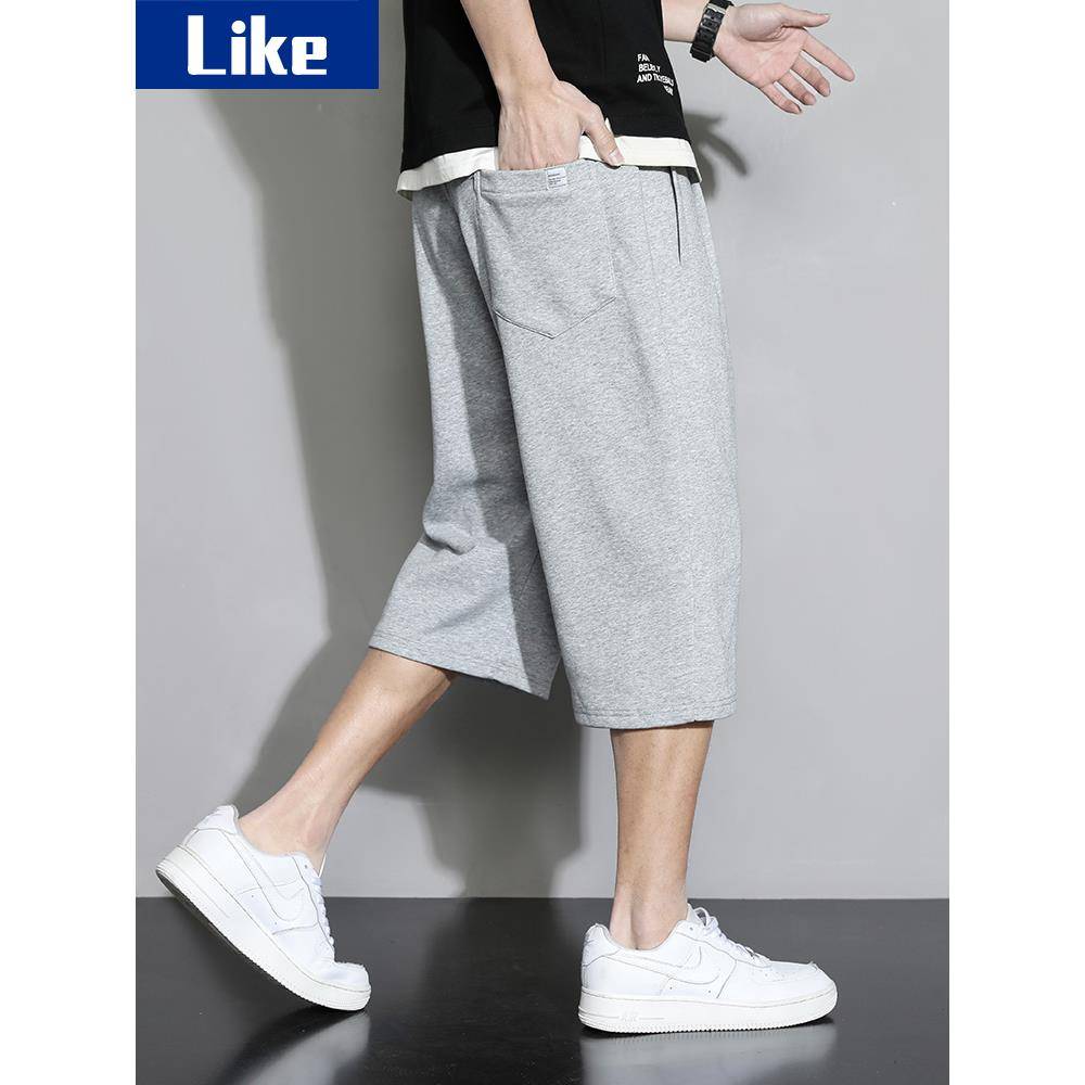 Sports seven-pants, summer shorts, fatty shorts, big sizes across the knee