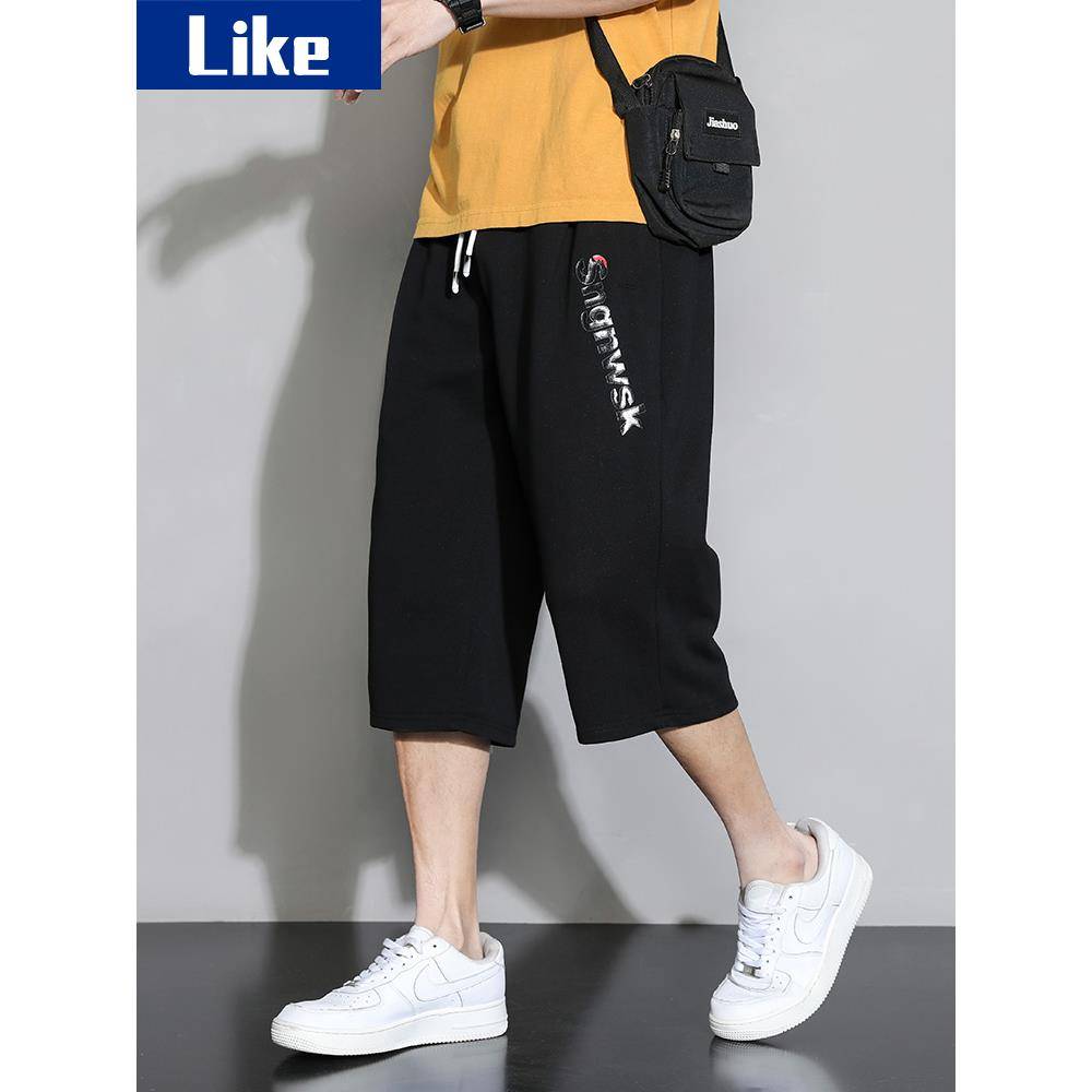Sports seven-pants, summer shorts, fatty shorts, big sizes across the knee