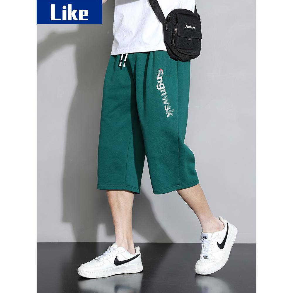 Sports seven-pants, summer shorts, fatty shorts, big sizes across the knee