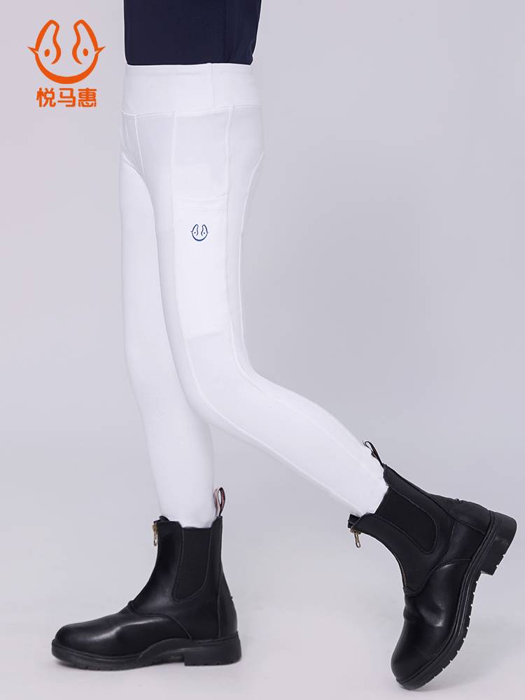 [SF Free Shipping] Yuema Hui Children's Equestrian Horse Horse High Bomb Half Pipe Riding Pants Spring Summer Silicon Equelia Equipment