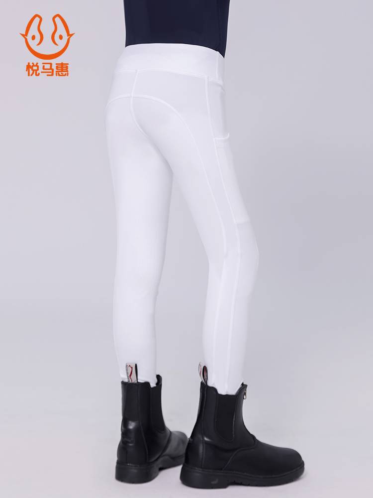 [SF Free Shipping] Yuema Hui Children's Equestrian Horse Horse High Bomb Half Pipe Riding Pants Spring Summer Silicon Equelia Equipment