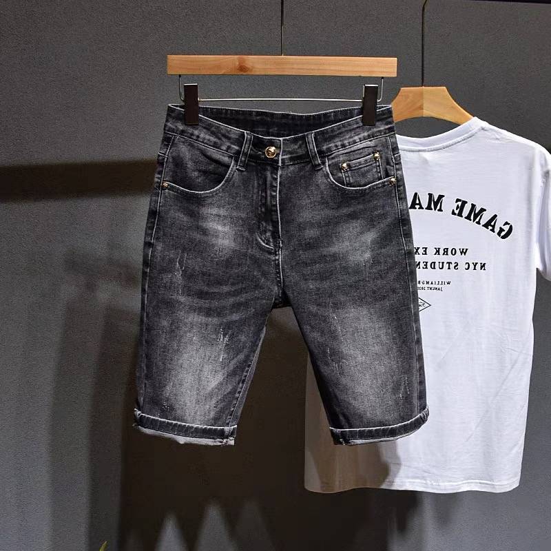 Men's shorts 2024 Summer thin horse pants jeans shorts, men's pants pants slimming wild pants