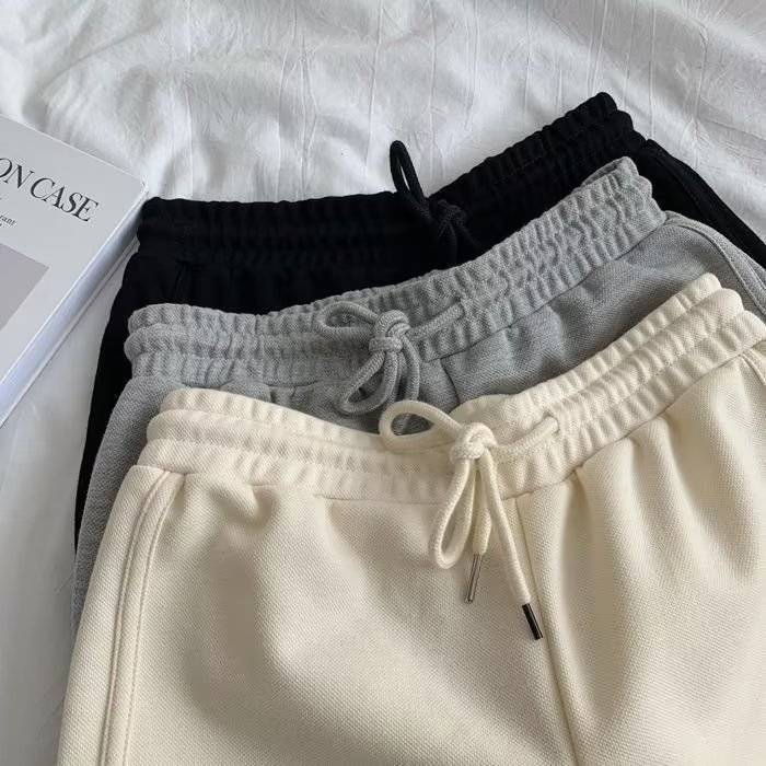 Cut the label casual shorts in summer men and women loose tight waist pants, couples thin student sports horse pants