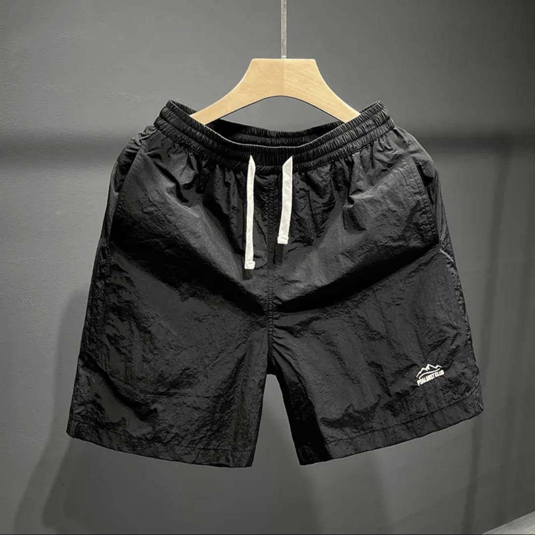 Clear warehouse leakage men's summer Japanese retro loose fast drying sports 5 -point pants pants youth straight drawing rope 4 -point horse pants