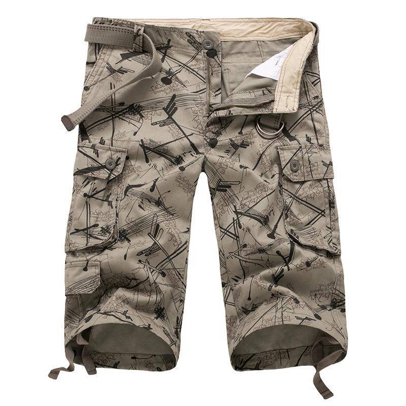 2017 Summer men's cropped pants large size men's work pants casual pocket pocket young horse pants beach pants