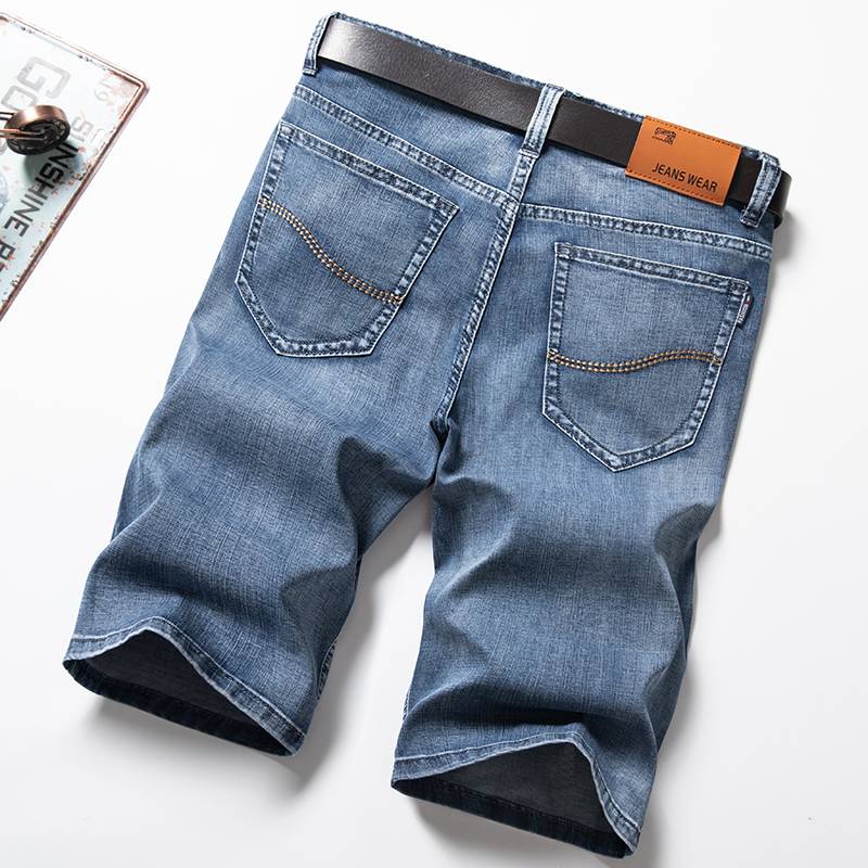 2022 new denim shorts men's summer thin casual pants pants pants pants pants loose straight pants men's tide