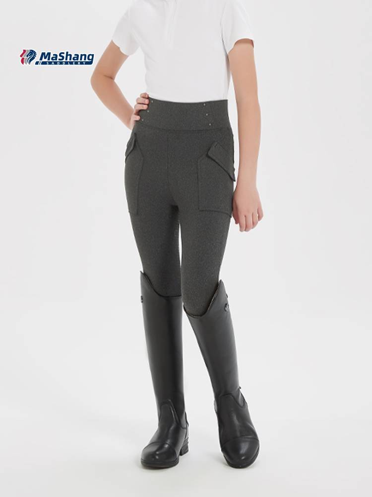 Mashangma's youth ultra -thin all -glue horse pants comfort training competition equipment riding pants