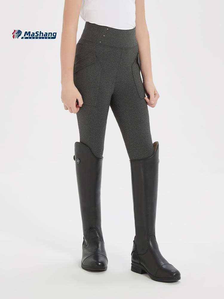 Mashangma's youth ultra -thin all -glue horse pants comfort training competition equipment riding pants